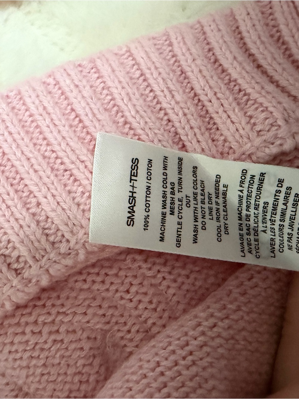 Smash+Tess Adorable Pink Heart V-Neck Button Sweater—one size fits most - Picture 5 of 5